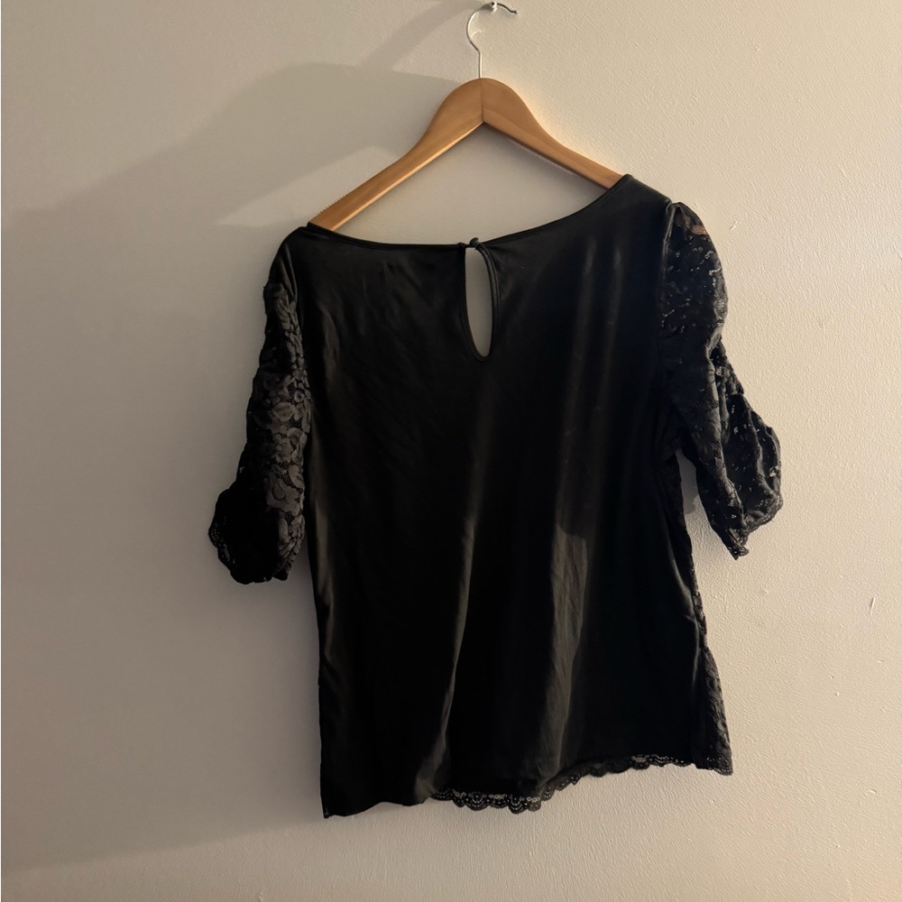 American Eagle Outfitters Elegant Lacey Grey Blouse